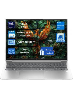 Hp Probook 4 G1I Aı Ultra 5 225U 64GB Ddr5 2tb SSD 16'' Wuxga (1920 x 1200) IPS 300NITS WIN11HOME Taşınabilir Bilgisayar HCW5W7EAPCB12
