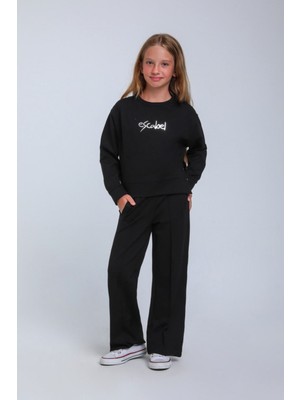 Hause Kids 5-14 Yaş Gloss&go Twist Kız Çocuk Takım-Siyah