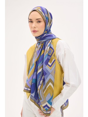 Silk Home Urban Hours Lora Desen Asker Yeşili Mayda Şal 190X70