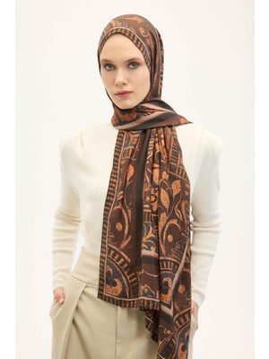 Silk Home Urban Hours Antik Koyu Kahve Mayda Şal 190X70