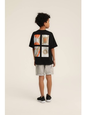 Hause Kids 5-14 Yaş World Black Design Erkek Çocuk Takım-Siyah