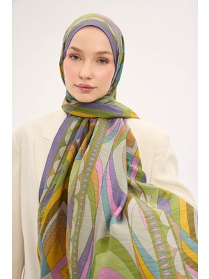 Silk Home Urban Hours Lora Desen Lila Mayda Şal 190X70