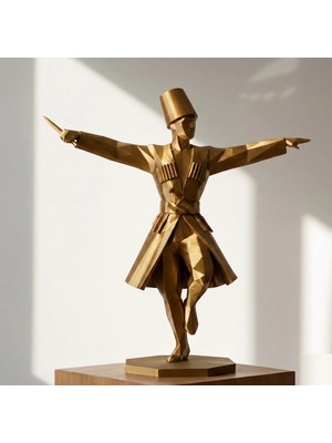TSC Gold Renk Adige Kafkas Dekoratif 15CM Hediyelik Eşya Biblo Obje