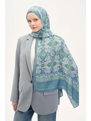 Silk Home Urban Hours Luvia Pastel Mavi Mayda Şal 190X70