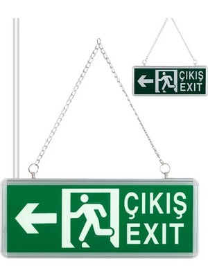 Zmr ZMR-670/Y.01 3W Sağ-Sol Yön Acil Çıkış Yönlendirme Tabelası - Lambası (38X30X36MM)