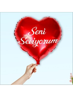 Süsle Bebek ve Parti Seni Seviyorum Kalp Folyo Balon - 45cm