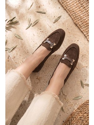 Stilbagshoes Wendi Ithal Toka Detaylı Kadın Günlük Ayakkabı Kahve
