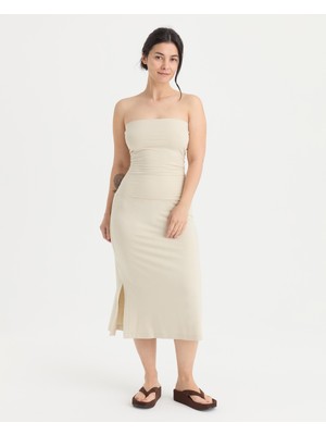 Ayma Active Krema Straplez Elbise/etek