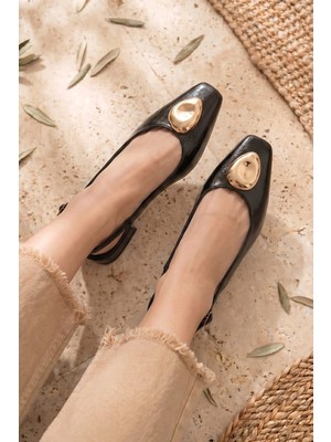 Stilbagshoes June Ön Ithal Toka Detaylı Kadın Günlük Ayakkabı Siyah