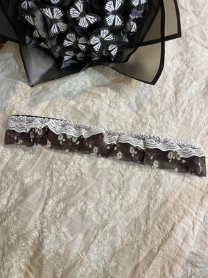 Kadın Danteldetaylıçiçek Desenli Lastikli Kemer