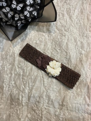 Kadın Lastikliçiçek Detaylıgeniş Kemer