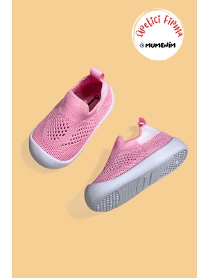 Mumenim Luuq Bebek - Çocuk Esnek Barefoot Yumuşak Taban Pudra Ilk Adım Spor Ayakkabısı - Spor Sneaker