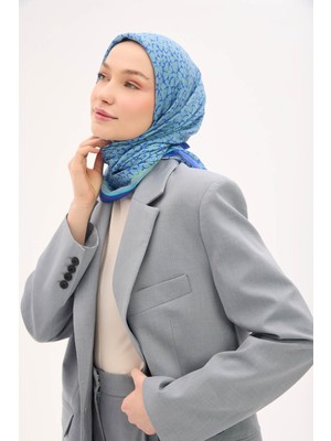 Silk Home Olinda Eşarp Yonca Desen Gri 90X90
