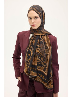 Silk Home Urban Hours Antik Koyu Siyah Mayda Şal 190X70