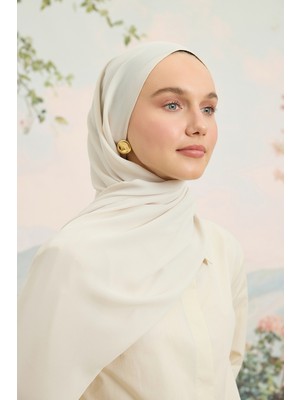 QEF Daily Krep Şal Koyu Krem