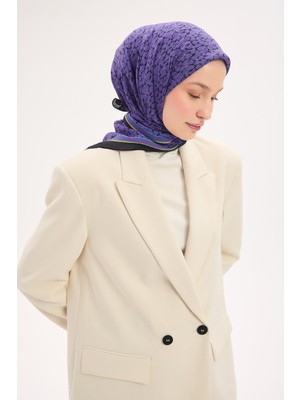 Silk Home Olinda Eşarp Yonca Desen Siyah 90X90