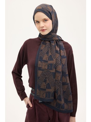 Silk Home Urban Hours Elvora Siyah Mavi Mayda Şal 190X70