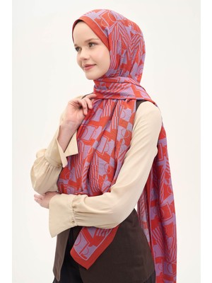 Silk Home Urban Hours Elvora Koyu Turuncu Mayda Şal 190X70