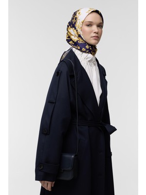 QEF Desenli Twill Ipek Eşarp Lea