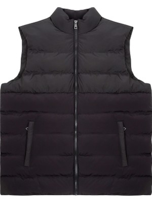 Beord Erkek Hafif Kapitone Puffer Şişme Yelek Siyah Puffer Vest 0020
