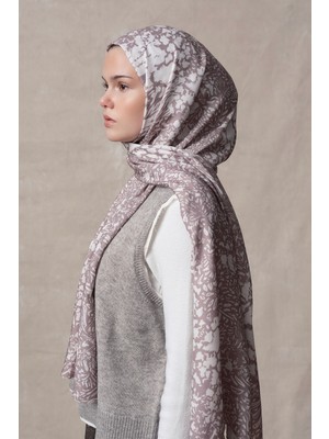 QEF Modal Brush Şal Minimal Pattern Bej