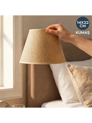 Homing 22 cm Kumaş Abajur Başlığı Kumbeji