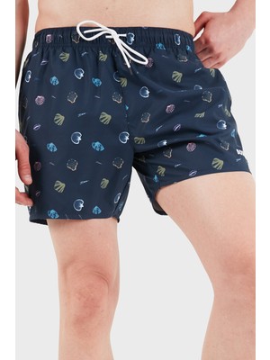 Boss Desenli Relaxed Fit Deniz Şortu Erkek Mayo Short 50561102 413