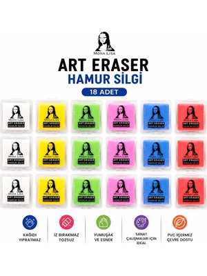 Südor Hamur Silgi 18 Li Paket Çok Renkli