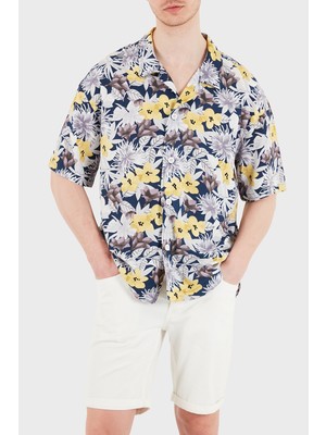 Hugo Logolu Relaxed Fit Klasik Yaka Kısa Kollu Gömlek Erkek Gömlek 50540065 799