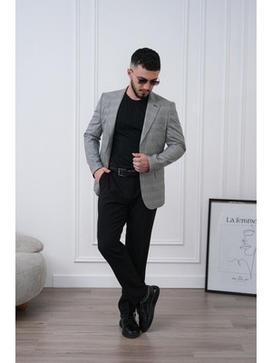 Dupont Erkek Keten Blazer Ceket Slim Fit Yazlık Nefes Alabilir