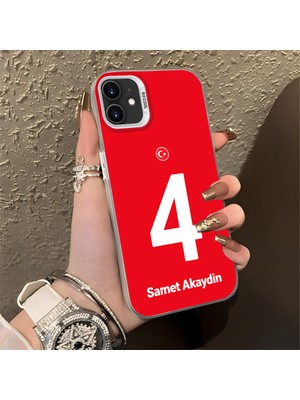 HONTINGA iPhone 11 ile Uyumlu Kılıfı Silikon Kenar Sert Arka Düşüme Önleyici Basitlik Anti Düşme Kamera Korumali Dünya Kupası 4 Numara Samet Akaydın Desen Telefon Kılıfı K1-1207
