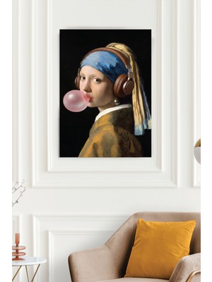 Giftcrea Johannes Vermeer - Inci Küpeli Kız Pop-Art Poster Modeli