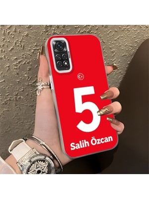 HONTINGA Xiaomi Redmi Note 11 ile Uyumlu Kılıfı Silikon Kenar Sert Arka Düşüme Önleyici Basitlik Anti Düşme Kamera Korumali Dünya Kupası 5 Numara Salih Özcan Desen Telefon Kılıfı K1-1208