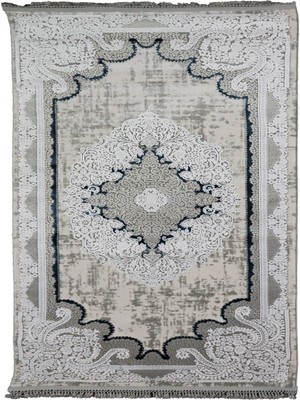 Sultan Halı Nostalji Seri Gri Klasik Motifli Altı Kaymaz Makine Dokuma Halı | 13631