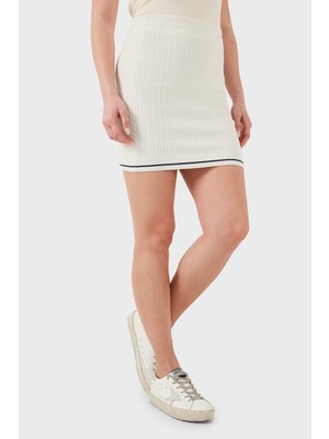 Calvin Klein Pamuk Karışımlı Slim Fit Yüksek Bel Etek LV047F364GYAS Bayan Etek LV047F364G Yas