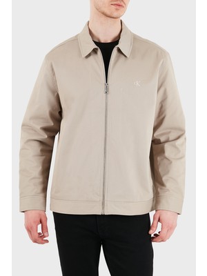 Calvin Klein Logolu Pamuklu Regular Fit Klasik Yaka Ceket LV04RE405GRAK Erkek Ceket LV04RE405G Rak
