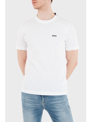 Boss Logolu % 100 Pamuk Regular Fit Bisiklet Yaka T Shirt Erkek T Shirt 50529941 100