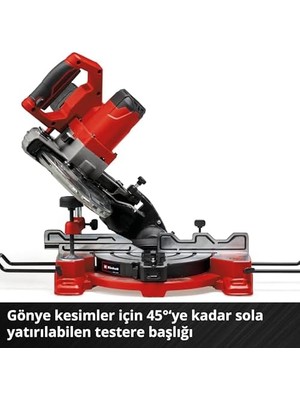 Skygo Akülü Gönye Testere Te-Ms 18/8 Li-Solo Power X- (18 V, Ø 216 Karbür Uçlu Bıçak, Eğilebilir Testere Başlığı, Döner Tabla, Aküsüz)