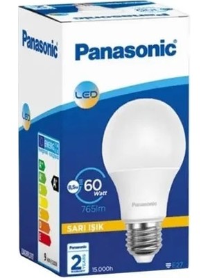 Panasonic LED Ampul 8,5W 2700K Sarı Işık 765LM
