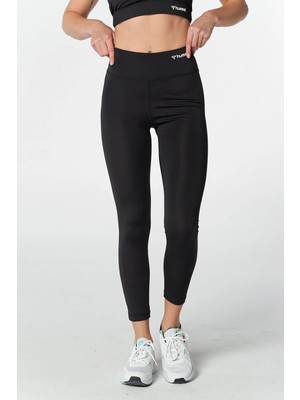 Hummel Hmlt-Mt Active Kadın Siyah Tayt Yüksek Bel Slim Fit Nefes Alabilir Kumaşla Antrenman İçin