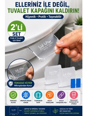 Toyfest 2’li Set Hijyenik Tuvalet Kapak Kaldırıcı  – Temassız ve Pratik Kullanım