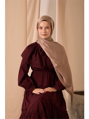 Silk Home Janjan Şal Tek Taraflı Vizon Kendinden Çizgi Dokulu Parlak Yüzeyli 75X190