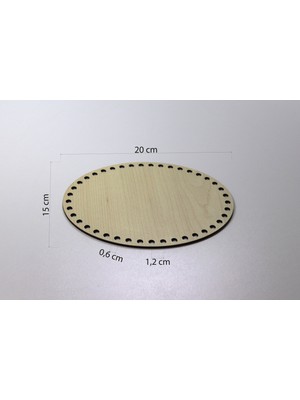 Elips Rattan Örgü Plakası 15X20 cm - Rattan Sepet Altlığı - Bambu Örgü - Supla