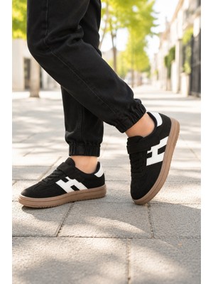 Minibonito Unisex Çoçuk Süet Günlük Kullanım Cırtlı Sneakers