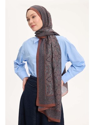 Silk Home Tencel Monare Şal Kiremit Etnik Desen 75X195