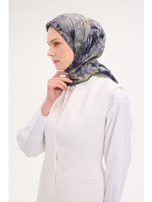 Silk Home Velora Eşarp Fırça Çiçek Desen Yeşil 90X90