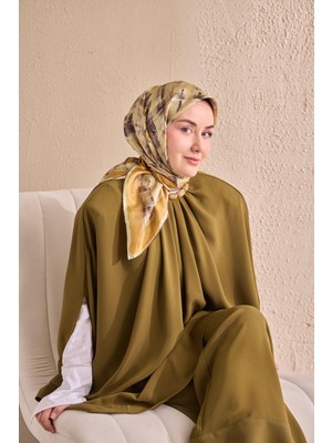 Silk Home Twill Ipek Flow Lines Eşarp Butter Yellow 90X90