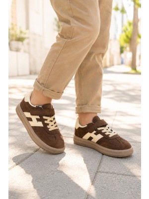 Minibonito Unisex Çoçuk Süet Günlük Kullanım Cırtlı Sneakers