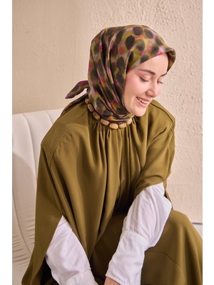 Silk Home Twill Ipek Eşarp Noiré Kahverengi 90X90
