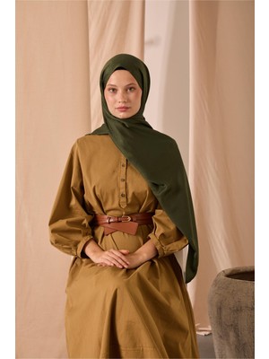 Silk Home Deluxe Şal Çam Yeşili Jakarlı Tok Duruşlu Viskon Karışımlı 75X190